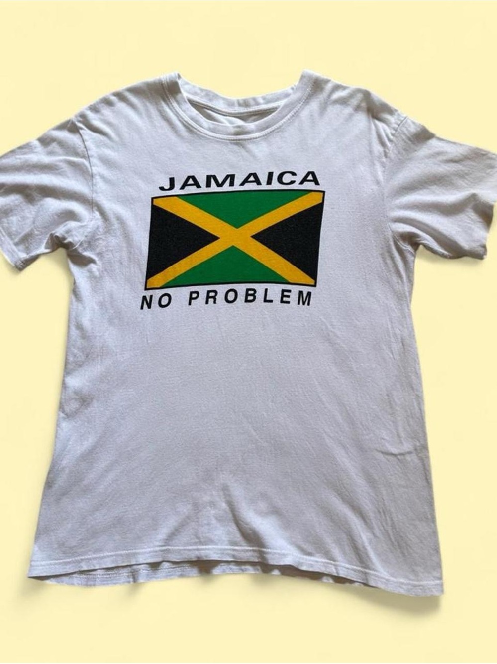 Jamaica 'No Problem' Flag Graphic Tee - White M
